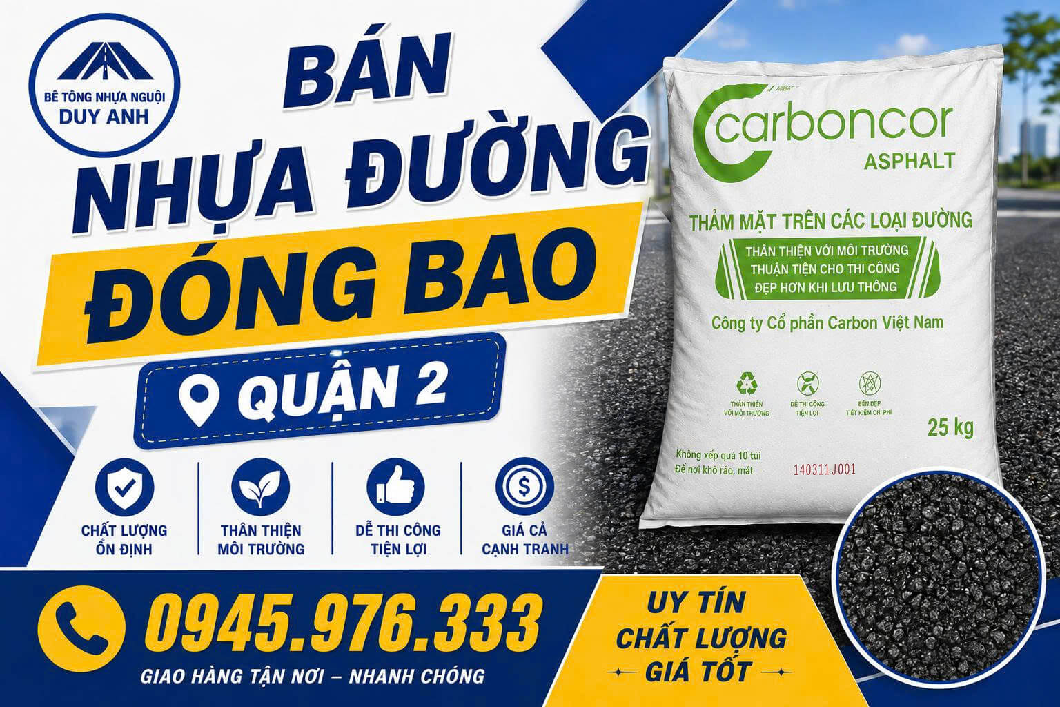 Bán Nhựa Đường Đóng Bao