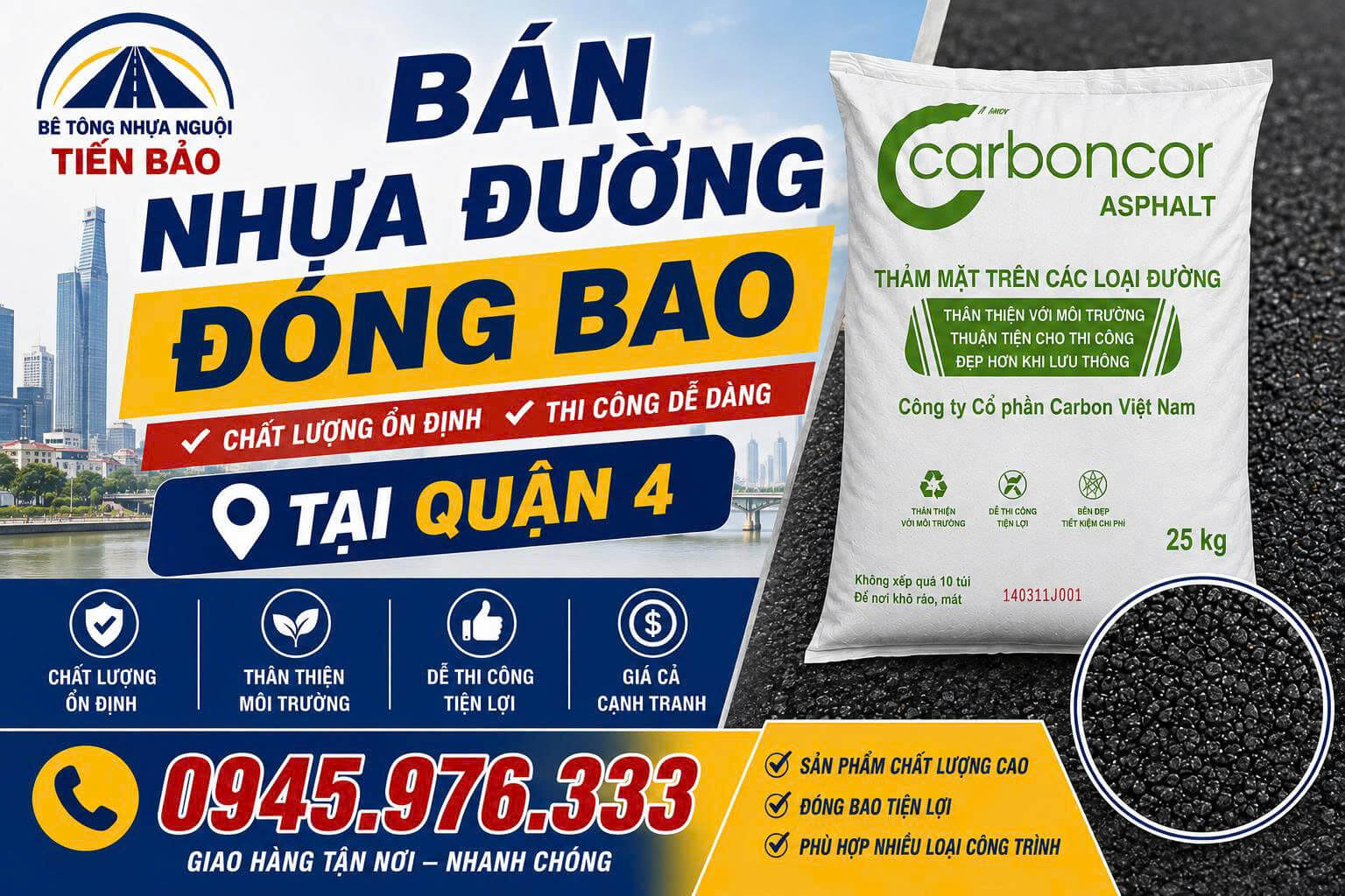 Bán Nhựa Đường Đóng Bao