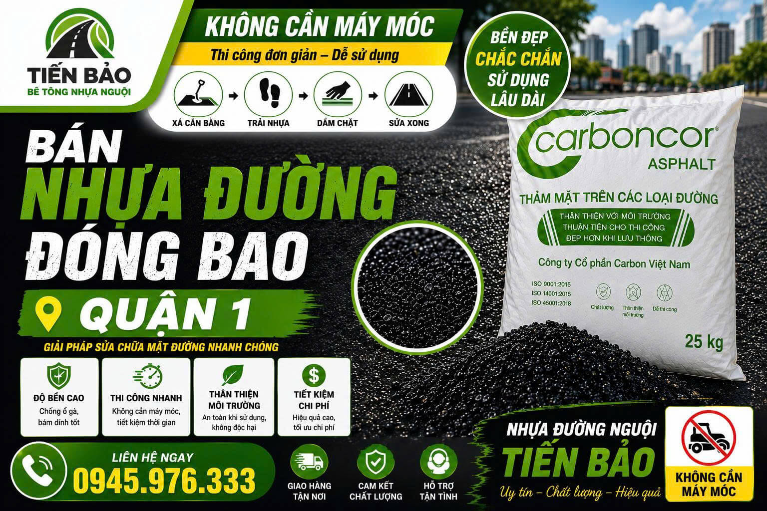 Bán Nhựa Đường Đóng Bao Quận 1