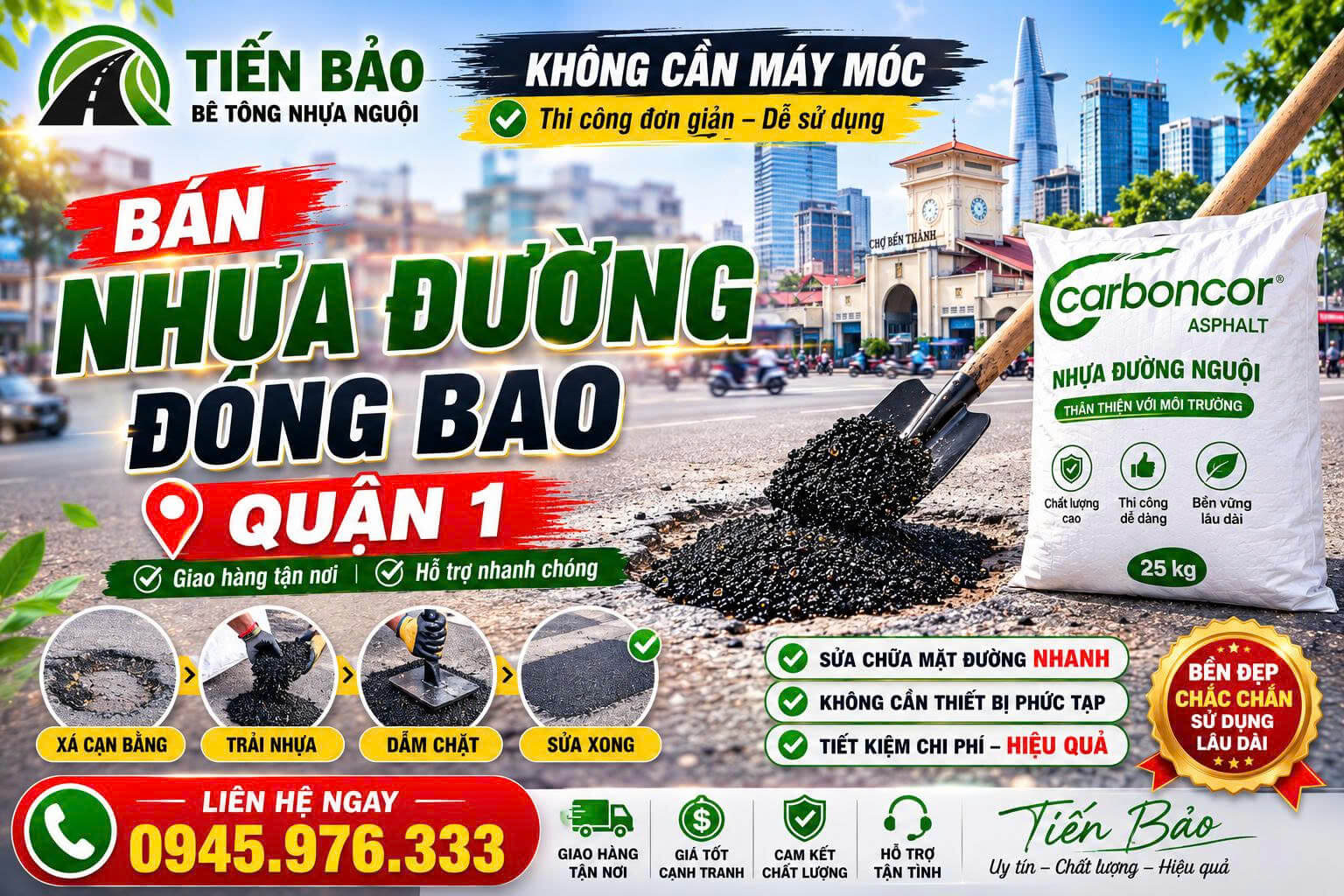 Bán Nhựa Đường Đóng Bao Quận 3