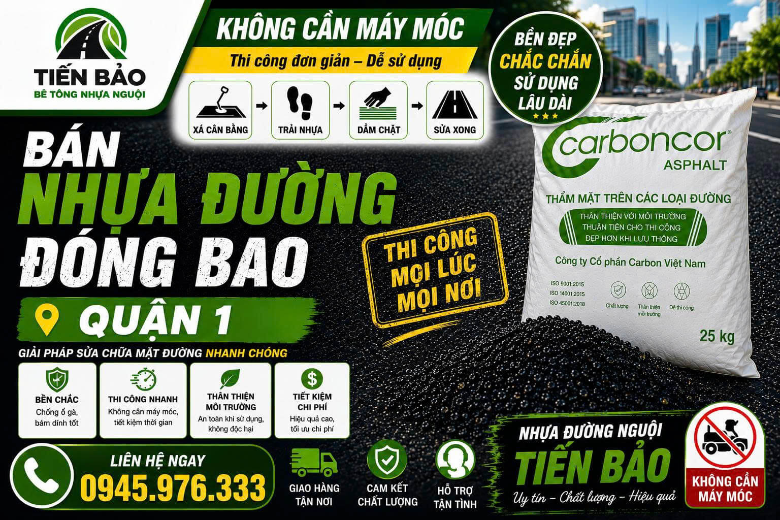 Bán Nhựa Đường Đóng Bao Tại Quận 3
