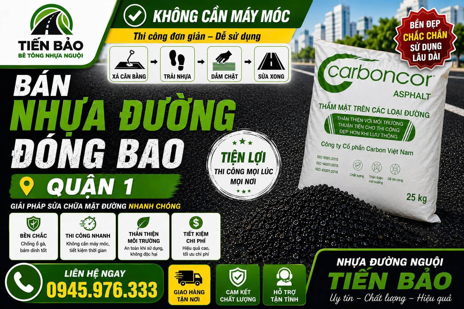 Bán Nhựa Đường Đóng Bao ở Quận 3