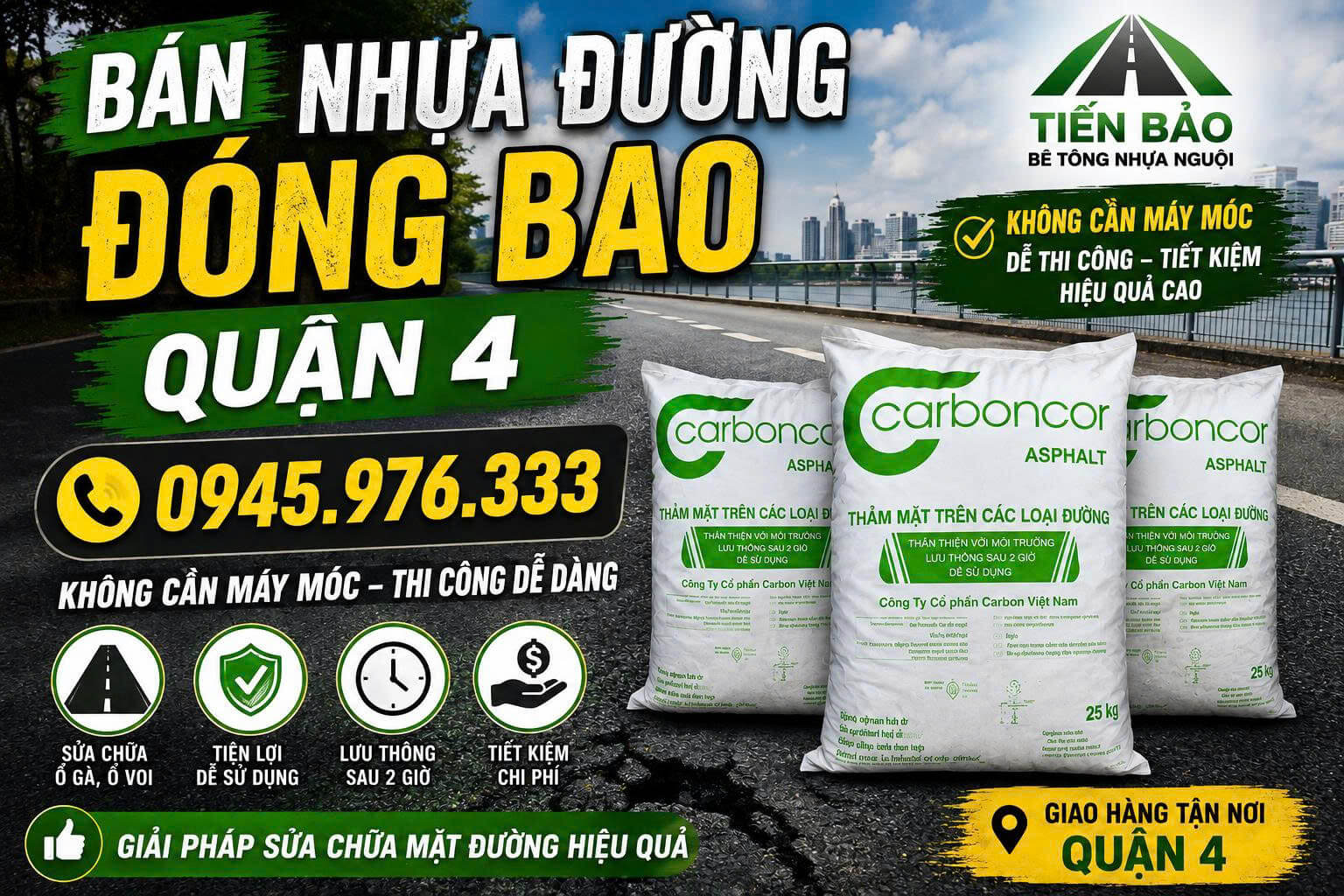 Bán Nhựa Đường Đóng Bao ở Quận 4
