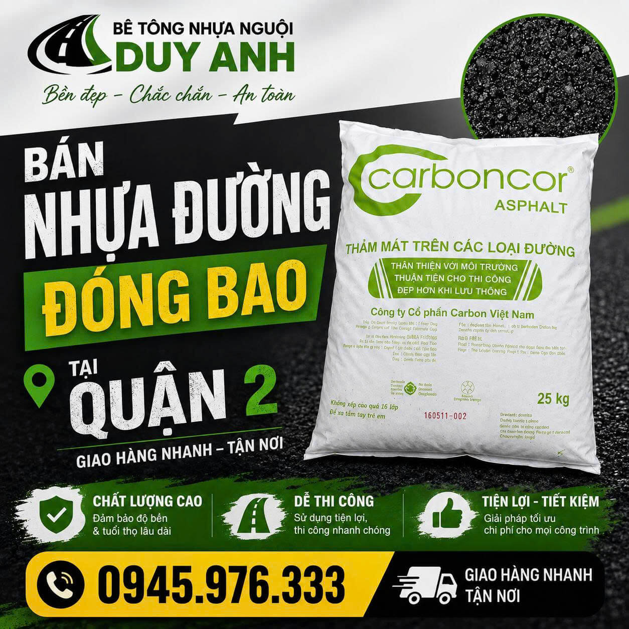 Bán Nhựa Đường Đóng Bao ở tại Quận 2
