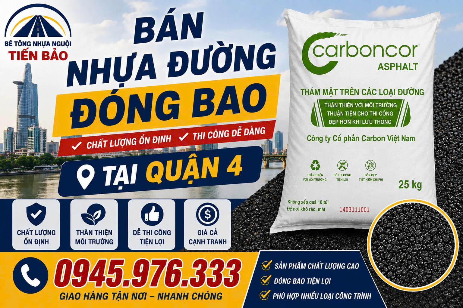 Bán Nhựa Đường Đóng Bao ở tại Quận 4