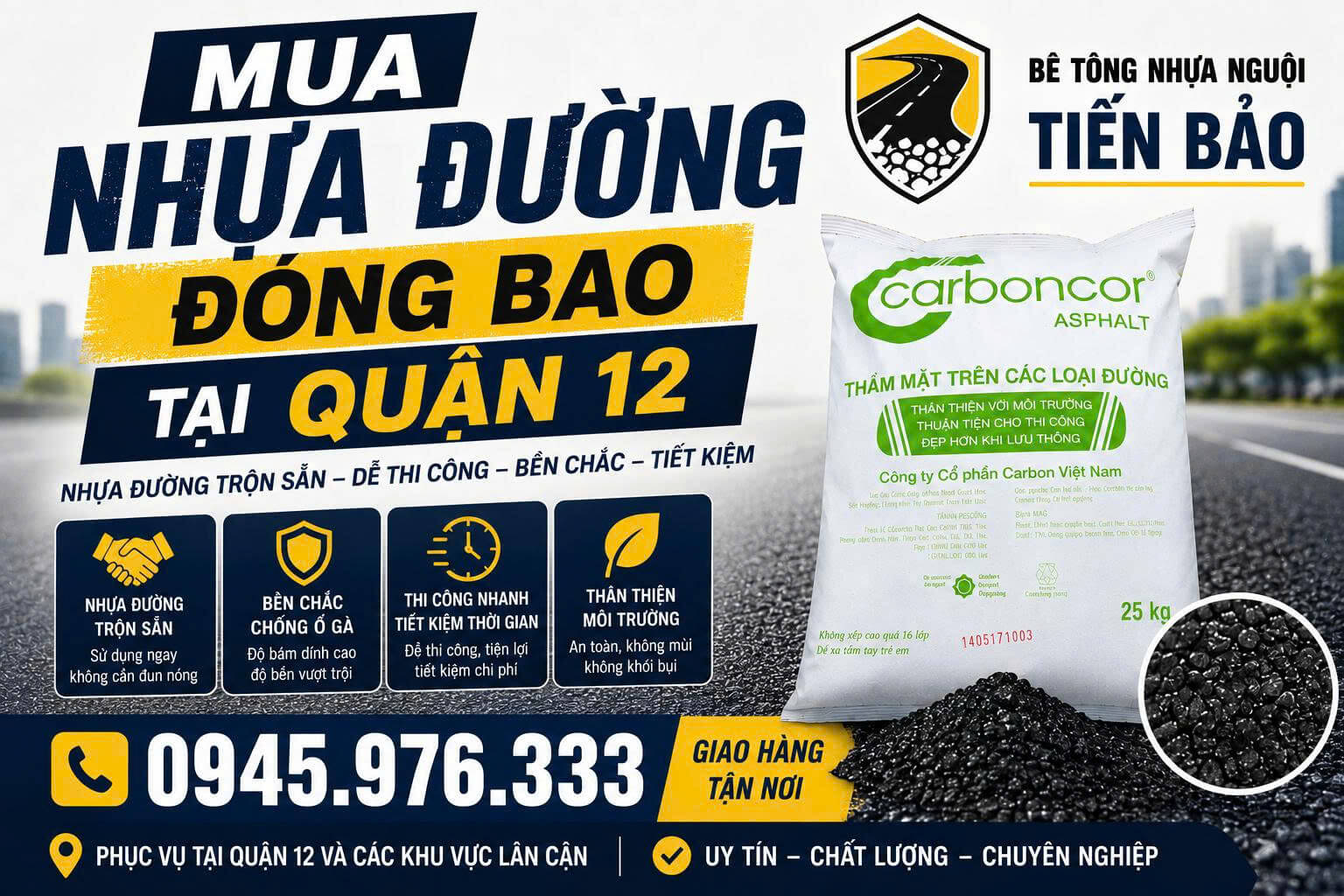 Mua Nhựa Đường Đóng Bao Quận 12