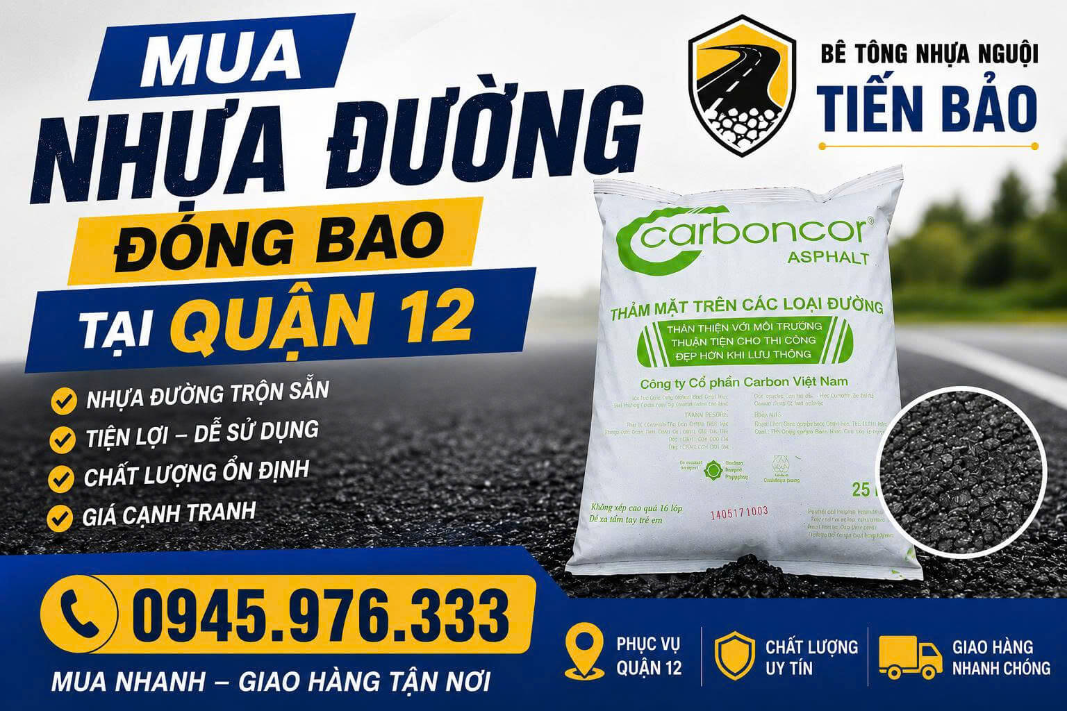 Mua Nhựa Đường Đóng Bao ở Tại Quận 12