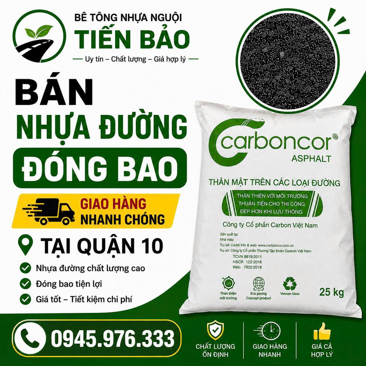 Bán Nhựa Đường Đóng Bao Quận 10