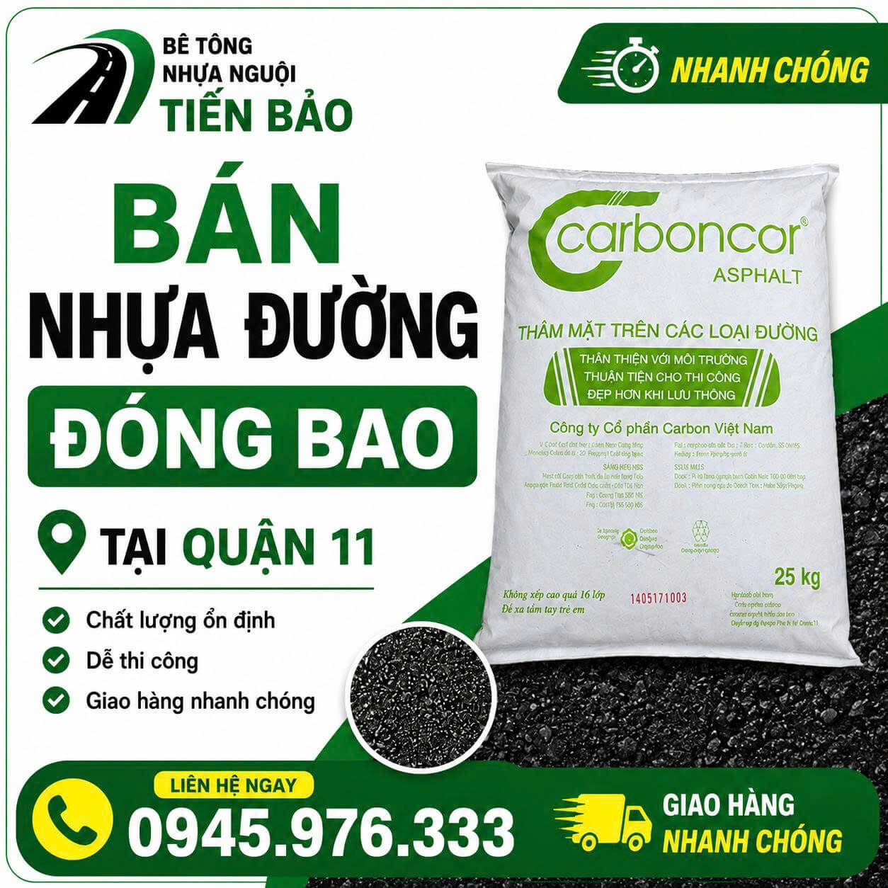 Bán Nhựa Đường Đóng Bao Quận 11