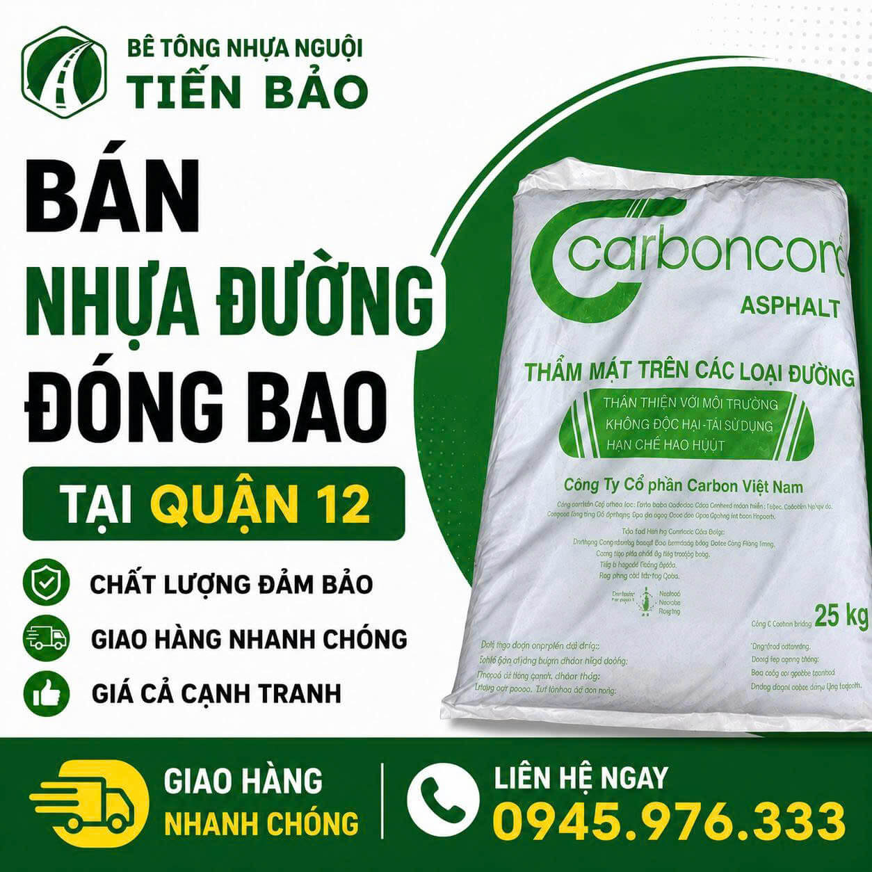 Bán Nhựa Đường Đóng Bao Quận 12