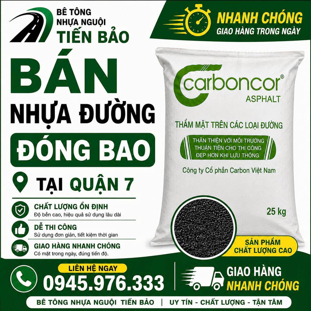 Bán Nhựa Đường Đóng Bao Quận 7
