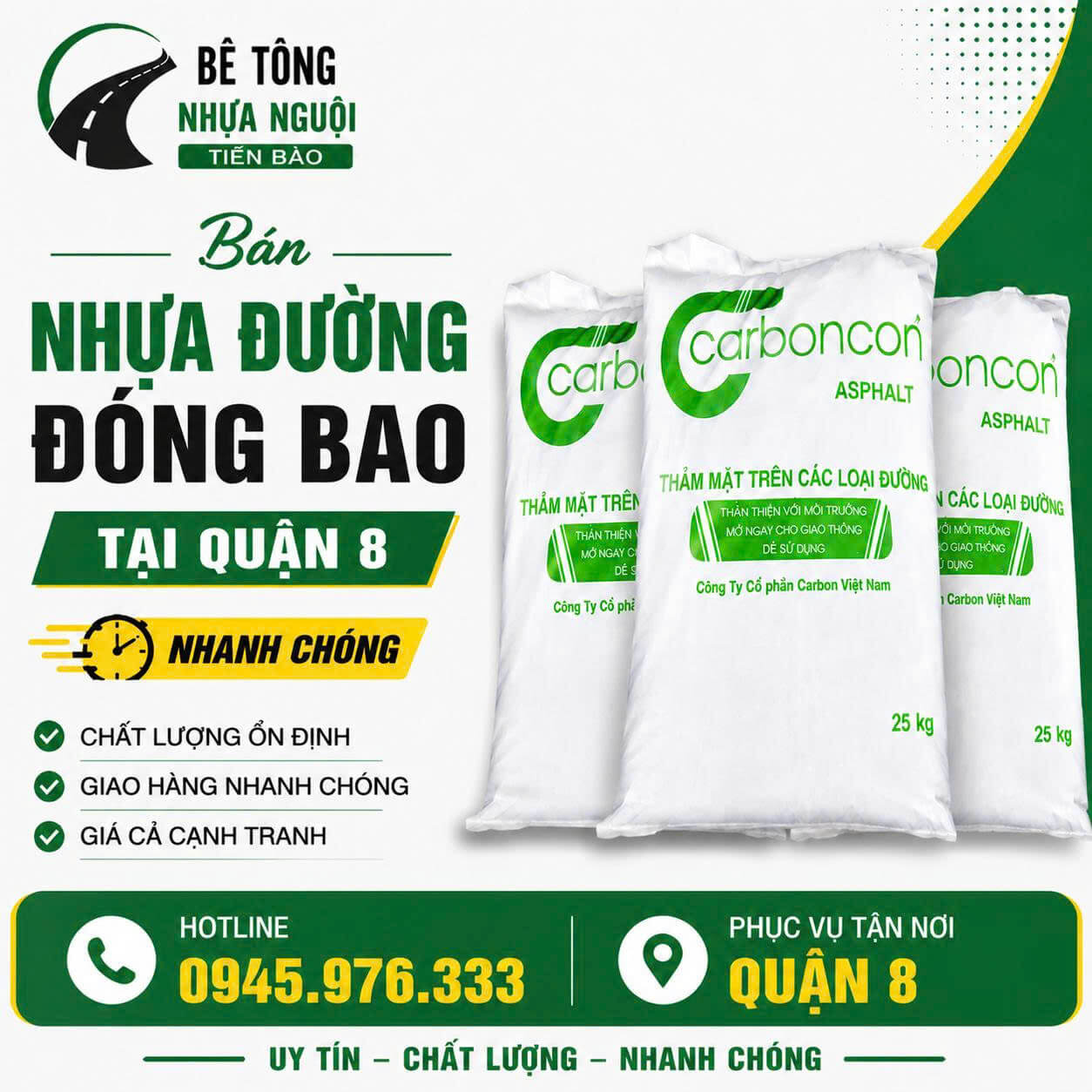 Bán Nhựa Đường Đóng Bao Quận 8