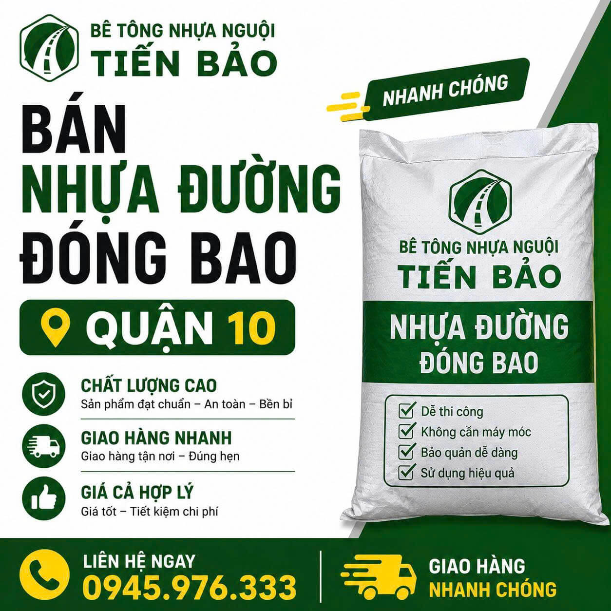 Bán Nhựa Đường Đóng Bao Tại Quận 10