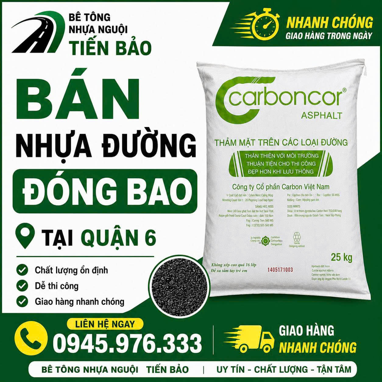 Bán Nhựa Đường Đóng Bao Tại Quận 6