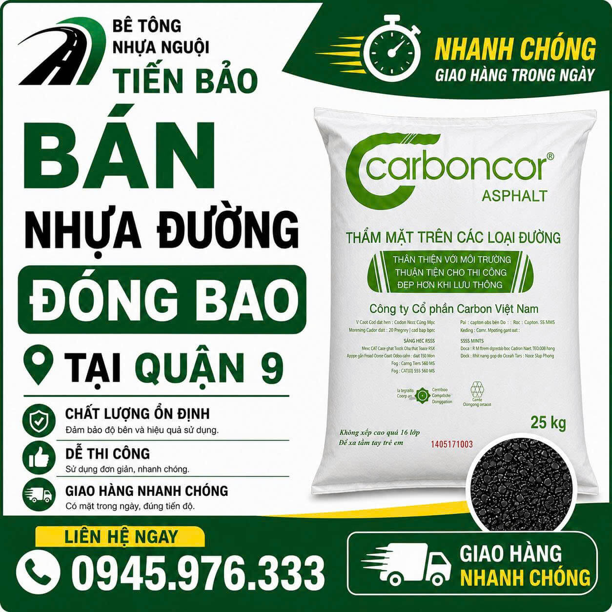 Bán Nhựa Đường Đóng Bao Tại Quận 9