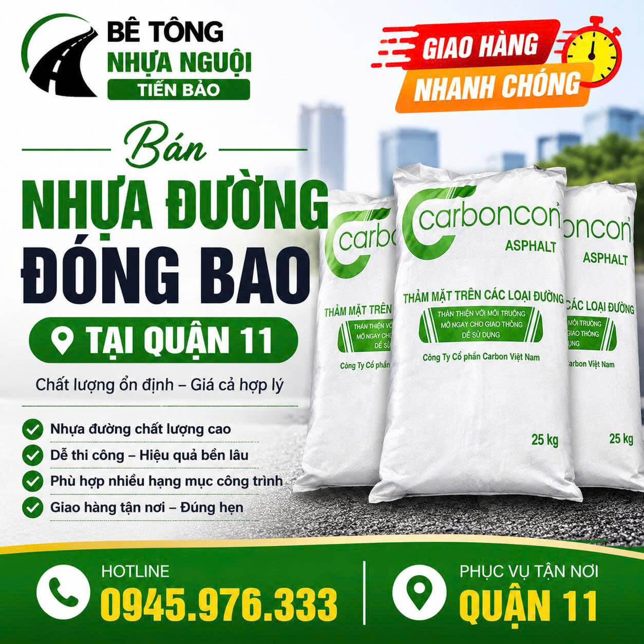 Bán Nhựa Đường Đóng Bao ở Quận 11