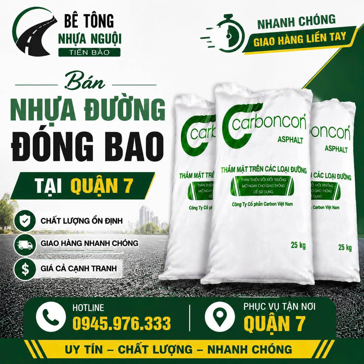 Bán Nhựa Đường Đóng Bao ở Quận 7