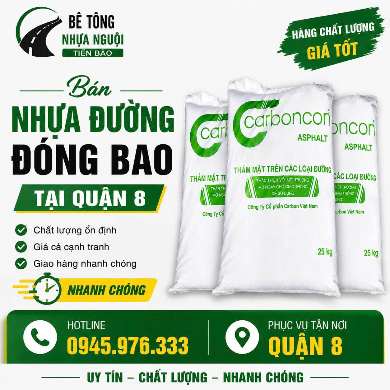 Bán Nhựa Đường Đóng Bao ở Quận 8