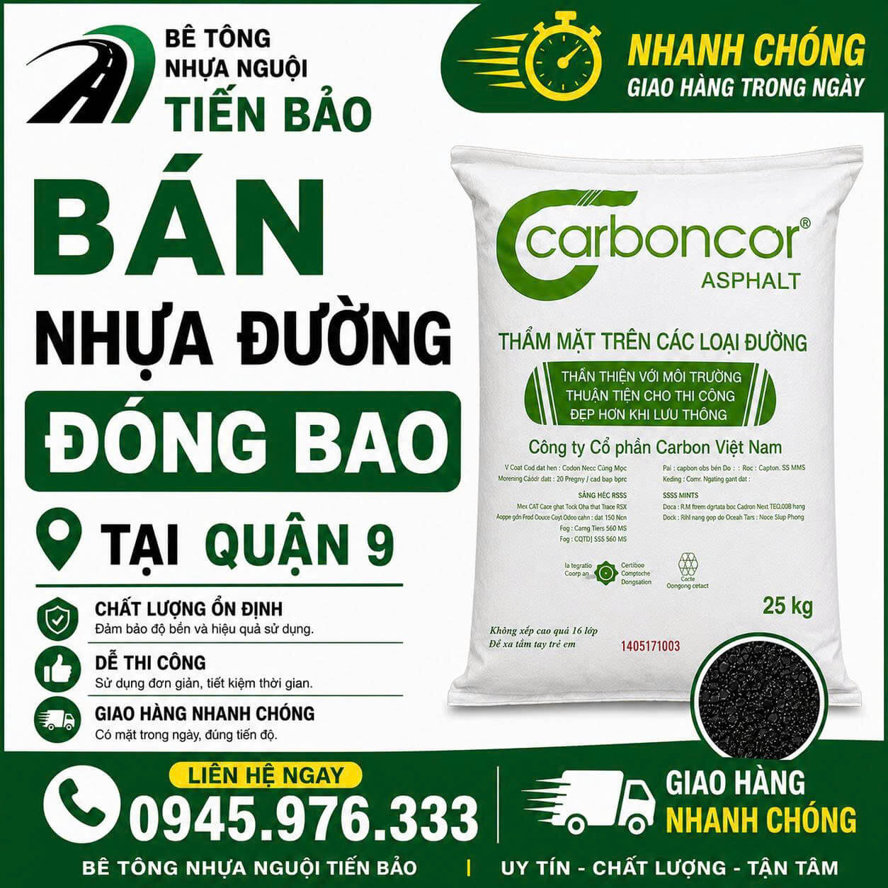 Bán Nhựa Đường Đóng Bao ở tại Quận 9