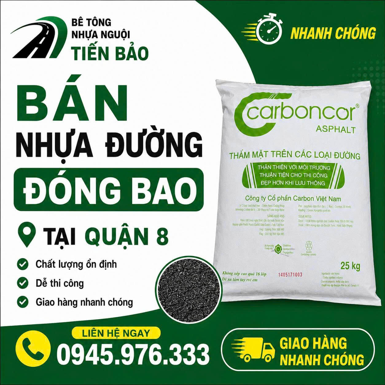 Bán Nhựa Đường Đóng Bao tại Quận 8