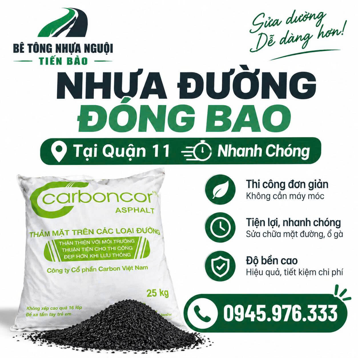Bê tông nhựa nguội Tiến Bảo