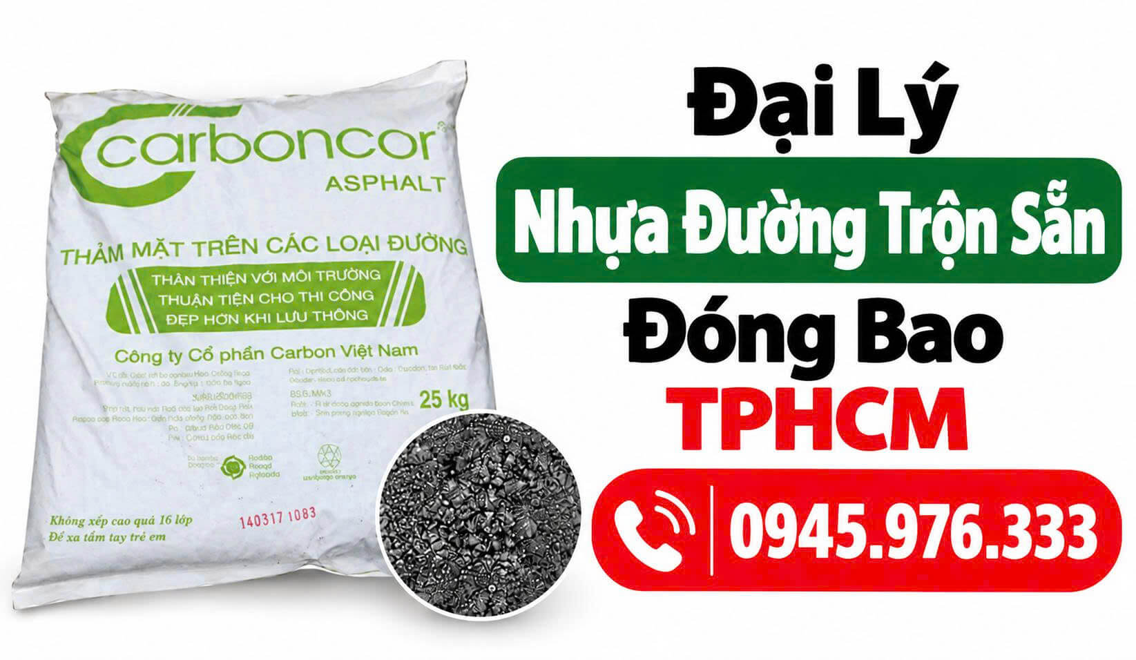 Đại Lý Nhựa Đường Trộn Sẵn Đóng Bao TPHCM