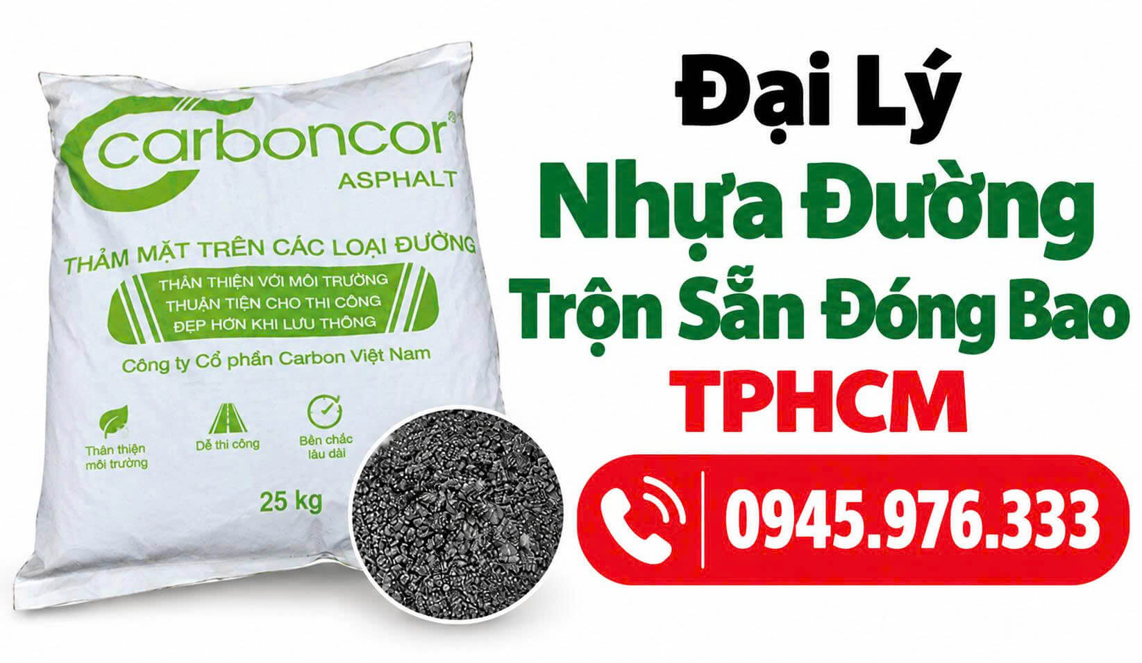 Đại Lý Nhựa Đường Trộn Sẵn Đóng Bao Tại TPHCM