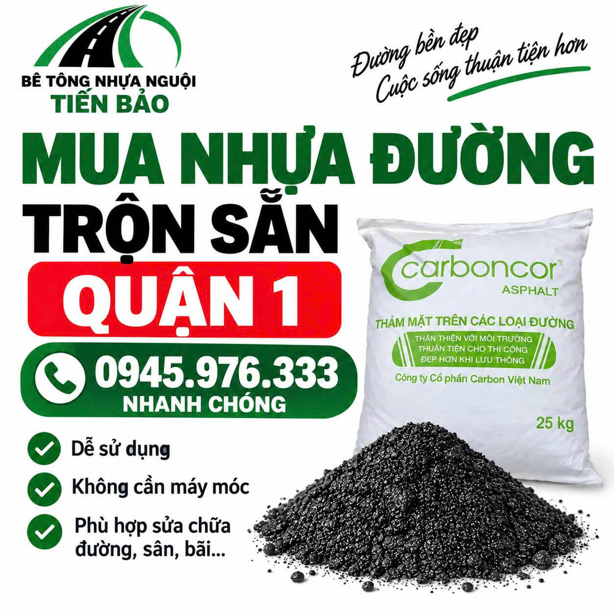 Mua Nhựa Đường Trộn Sẵn Quận 1