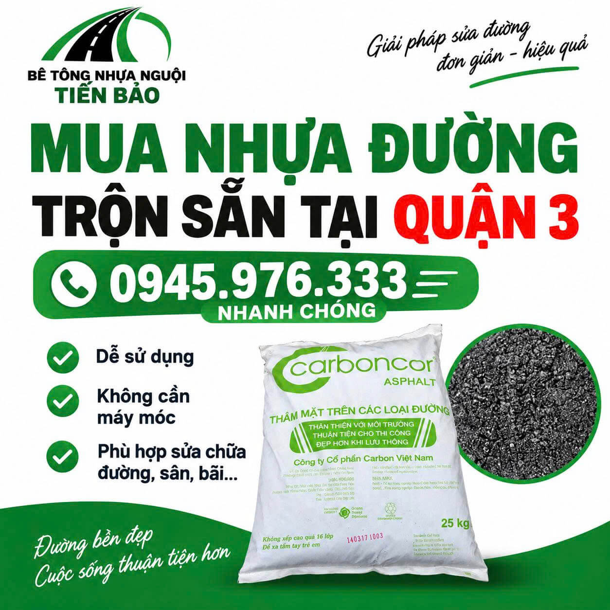 Mua Nhựa Đường Trộn Sẵn Tại Quận 3