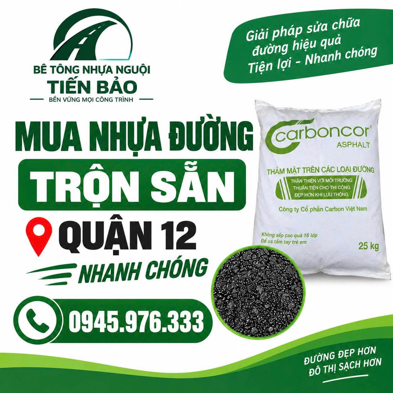 Mua Nhựa Đường Trộn Sẵn ở Quận 12