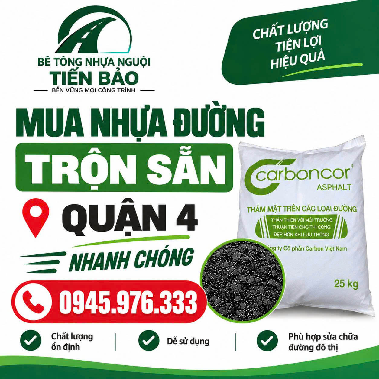 Mua Nhựa Đường Trộn Sẵn ở Quận 4