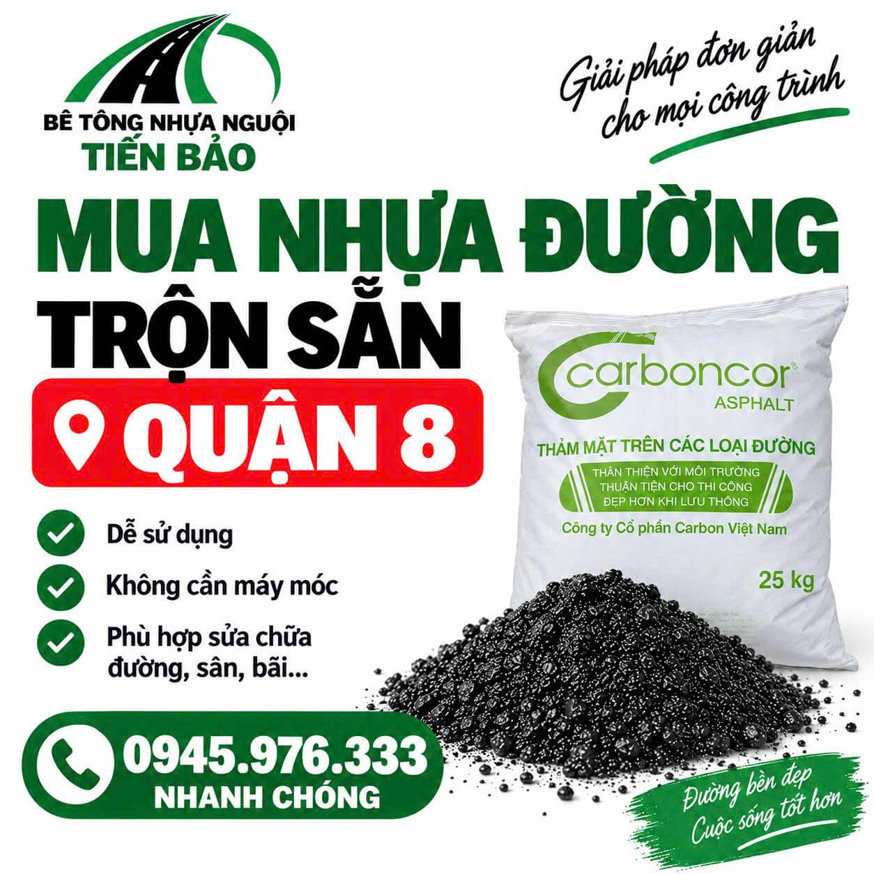 Mua Nhựa Đường Trộn Sẵn ở Quận 8