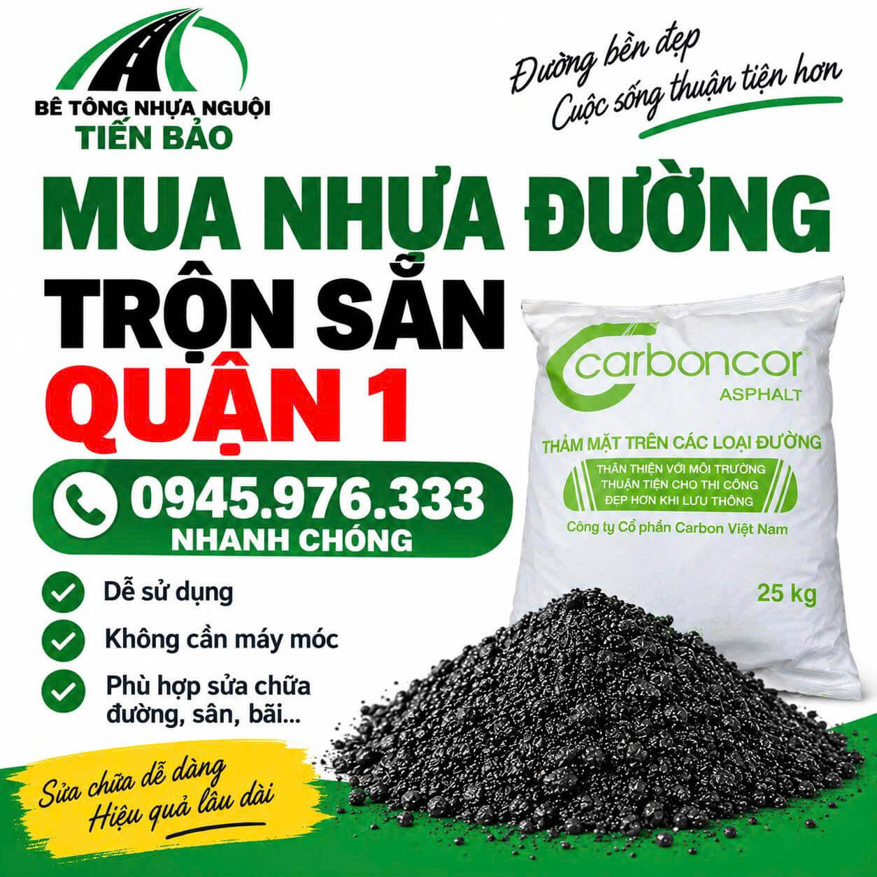 Mua Nhựa Đường Trộn Sẵn ở tại Quận 1