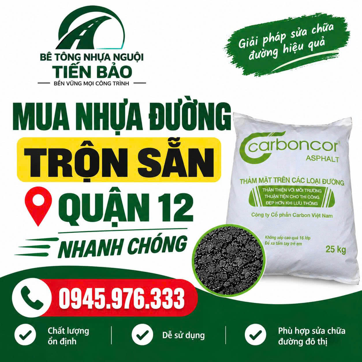 Mua Nhựa Đường Trộn Sẵn ở tại Quận 12
