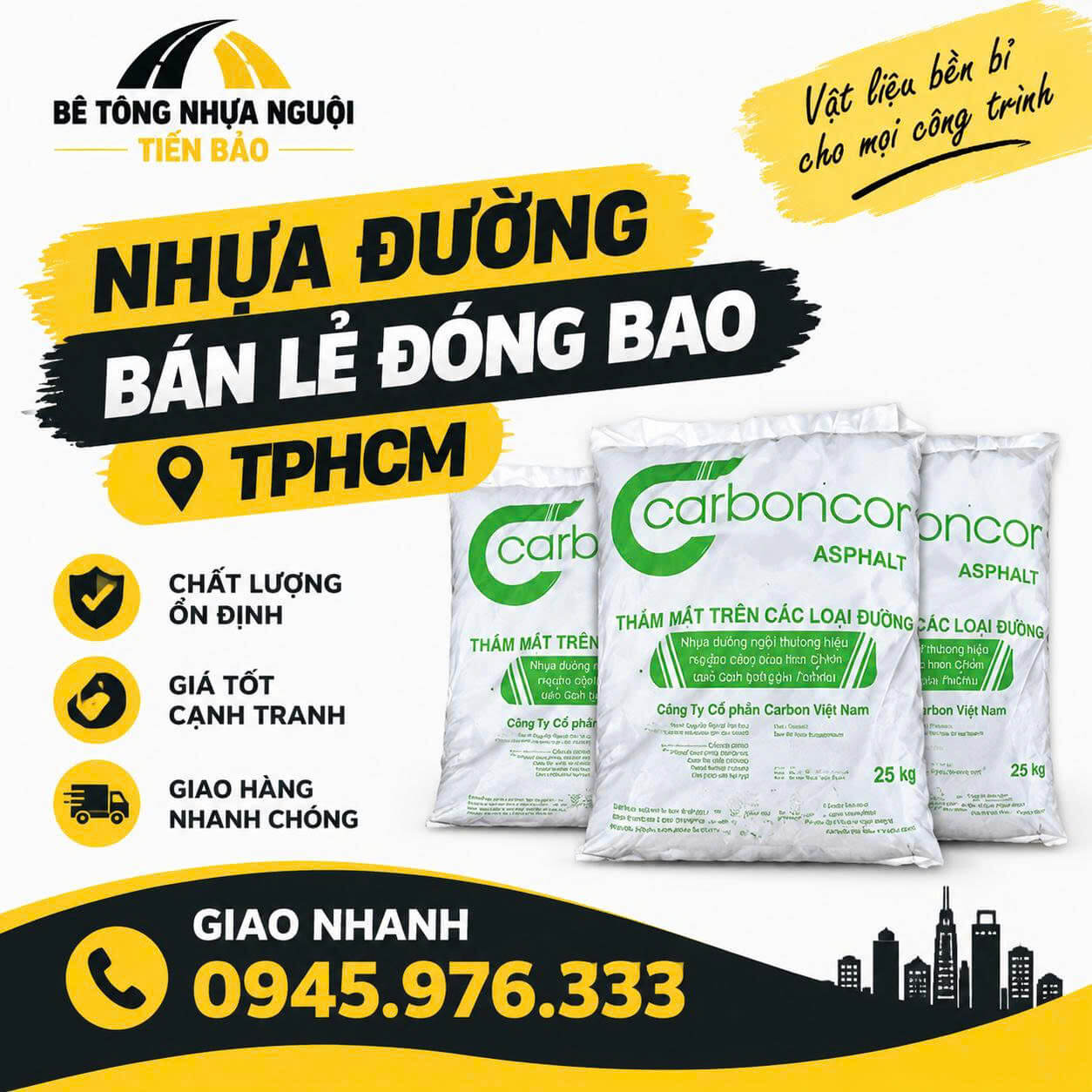 Nhựa Đường Bán Lẻ Đóng Bao TPHCM