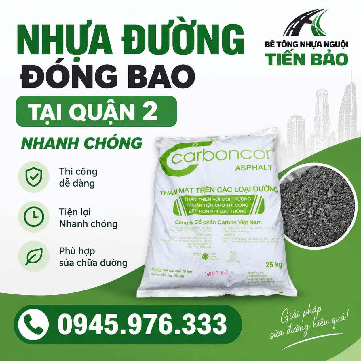 Nhựa Đường Đóng Bao ở Tại Quận 2
