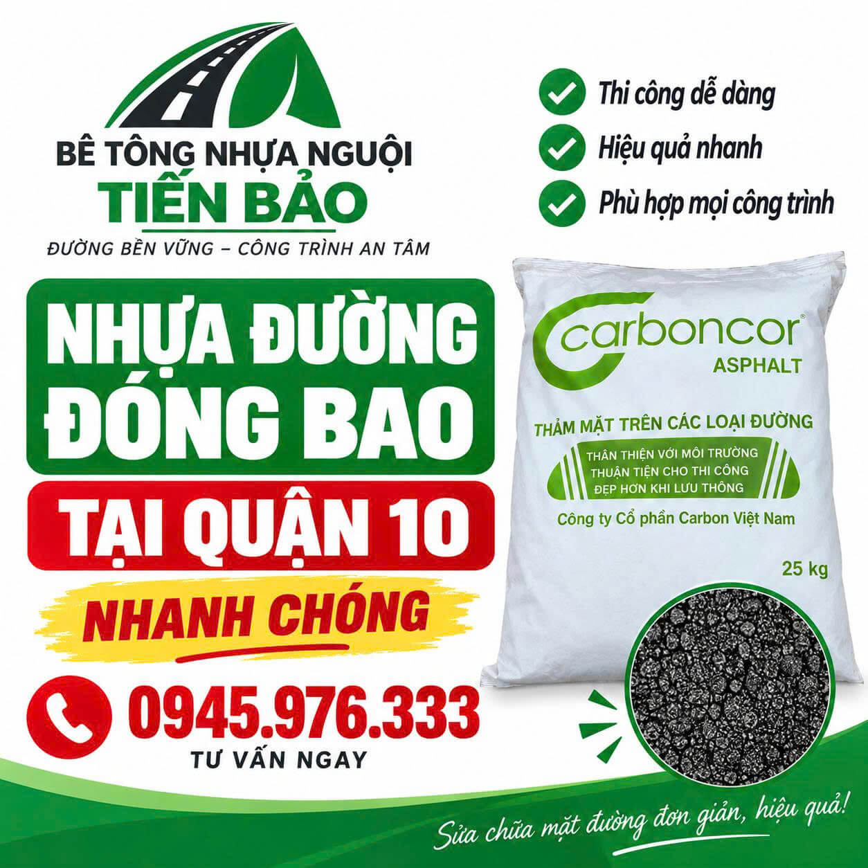 Nhựa Đường Đóng Bao ở tại Quận 10