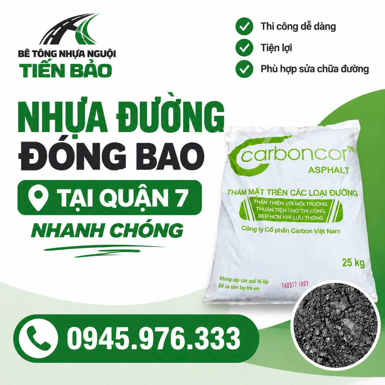 Nhựa Đường Đóng Bao ở tại Quận 7