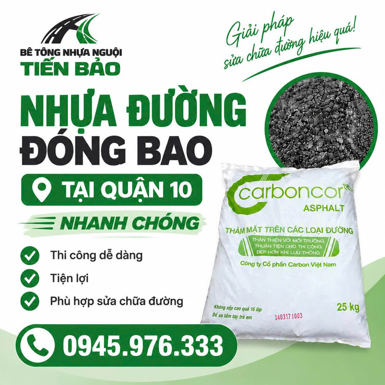 Nhựa Đường Đóng Bao tại Quận 10